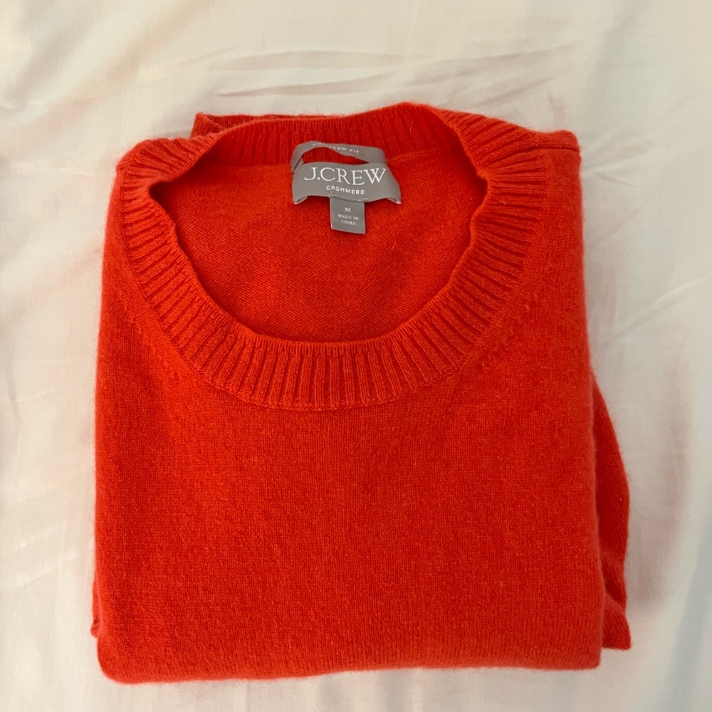 J. Crew Cropped Cashmere Red Sweater